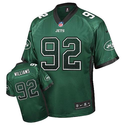 Nike Jets #92 Leonard Williams Green Team Color Men's Stitched NFL Elite Drift Fashion Jersey - Click Image to Close